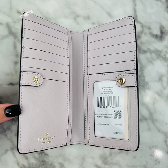 Kate Spade Staci Saffiano Shoulder Bag Crossbody & Wallet In Lilac Moon - Picture 15 of 16